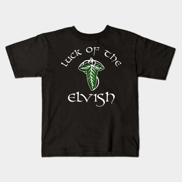 Luck of the Elvish Kids T-Shirt by NinthStreetShirts